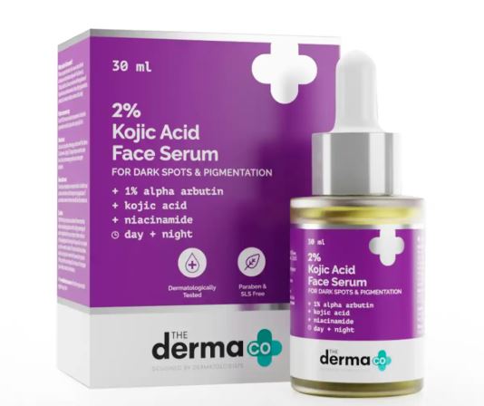 The Derma Co 2% Kojic Acid Face Serum I With 1% Alpha Arbutin & Niacinamide | Reduces Dark Spots, Pigmentation & Blemishes | For All Skin types | 30 ml